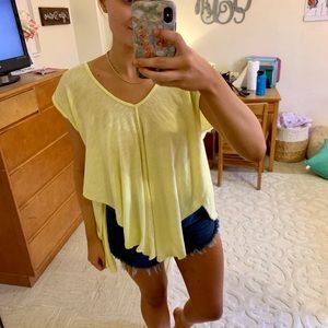 COPY - We The Free Yellow Low-Back Top